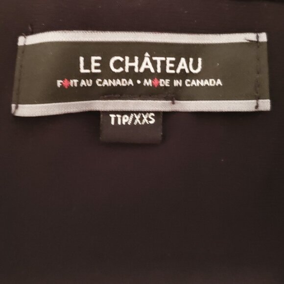 Made-in-Canada Sexy Black Skirt with Sheer Overlay by Le Chateau - Picture 2 of 4